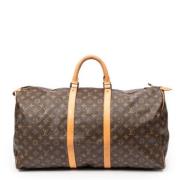 Louis Vuitton Vintage Pre-owned Belagd canvas handvskor Brown, Dam