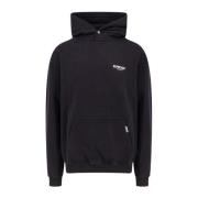 Represent Logo Bomullsweatshirt med huva Black, Herr