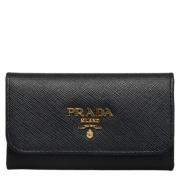 Prada Vintage Pre-owned Laeder nyckelhllare Black, Dam