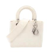 Dior Vintage Pre-owned Canvas handvskor White, Dam