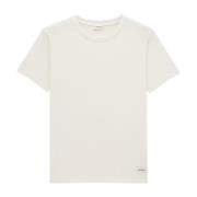 Saint Laurent Bomull T-shirt med Logomärke White, Dam