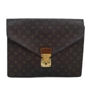 Louis Vuitton Vintage Pre-owned Canvas portfljer Brown, Dam