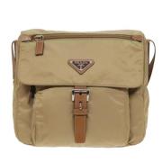 Prada Vintage Pre-owned Canvas prada-vskor Beige, Dam