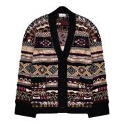 Laneus Fantasia Jacquard Cardigan Multicolor, Dam