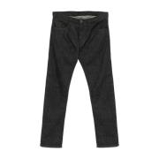 Emporio Armani Svarta Tvättade Denim Jeans Black, Herr