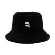 Karl Lagerfeld Ikonisk Hatt med Brätte Black, Dam