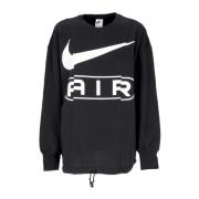 Nike Lätt Crewneck Sweatshirt Dam Svart/vit Black, Herr