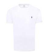 Polo Ralph Lauren Broderad Logotyp Bomull T-Shirt White, Herr