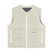 Stone Island Ripstop Cover Down Gilet med dragkedja Beige, Herr