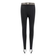 Versace Medusa Detalj Slim Fit Leggings Black, Dam