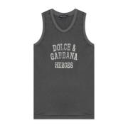 Dolce & Gabbana Ärmlös T-shirt Gray, Herr