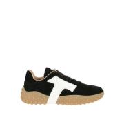 Tod's Svarta läderlogosneakers Black, Dam