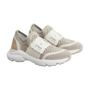 Tod's Kate Slip-on Virkade Sneakers Beige Beige, Dam