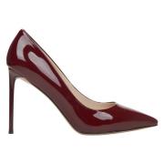 Estro Burgundy Läderhögklackade Pumps Red, Dam