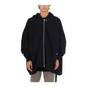 Rick Owens Svart Huva Jumbo Sweatshirt Black, Herr