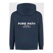 Pure Path Signature Hoodie Herr Mörkblå Blue, Herr