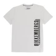 Bikkembergs Mäns T-shirt med originaltryck White, Herr