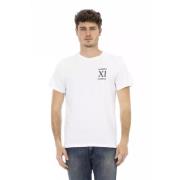 Bikkembergs Vit Elegant T-shirt med Fronttryck White, Herr