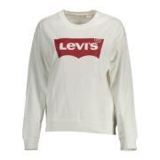 Levi's Vit Dam Sweatshirt Långärmad Tryck White, Dam