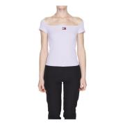 Tommy Hilfiger Lila Båtringad T-shirt Kvinnor Purple, Dam