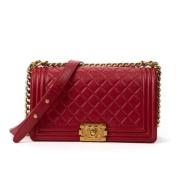 Chanel Vintage Pre-owned Laeder chanel-vskor Red, Dam