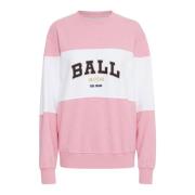 Ball Sportig Sweatshirt med Snygg Print Pink, Dam