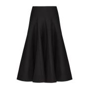 Valentino Garavani Svart ängd Kjol Crepe Couture Black, Dam