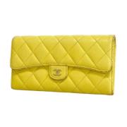 Chanel Vintage Pre-owned Laeder plnbcker Yellow, Dam