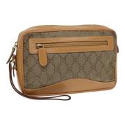 Gucci Vintage Pre-owned Canvas kuvertvskor Beige, Dam