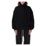 Fear Of God Svart Stickad Half-Zip Mockneck Sweatshirt Black, Herr