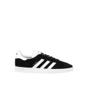 Adidas Svarta Gazelle Skor Platta Sulor Snörning Black, Herr