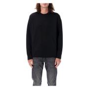 Emporio Armani Präglad Logotyp Stickad Tröja Aw24 Black, Herr