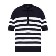 Balmain Polo med randigt mönster Blue, Herr