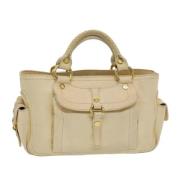 Celine Vintage Pre-owned Laeder handvskor Beige, Dam