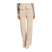 Mason's Beige Randig Straight Chino Byxor Beige, Dam