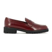 Fabio Rusconi Premium kalvskinn Penny Loafer Alba Red, Dam