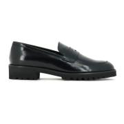 Fabio Rusconi Svart kalvskinn Penny Loafer Black, Dam