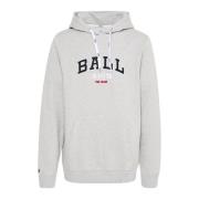 Ball Grå hoodie sweatshirt med snygg logotyp Gray, Dam