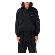 Comme des Garçons Svart Patch Logo Bomberjacka Black, Herr