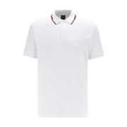 Hugo Boss Randig polotröja med regular fit White, Herr