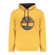 Timberland Brun hoodie med logotyptryck Brown, Herr