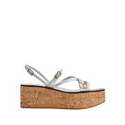 Tod's Vit läderkil sandal White, Dam