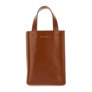 Marni Brun Läder Nano Handväska Brown, Dam