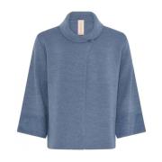 Skovhuus Ull Cape Cardigan Indigo Blue, Dam