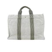 Hermès Vintage Pre-owned Canvas handvskor Gray, Dam