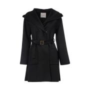 Ermanno Scervino Kort ullblandad kappa från Ermanno Firenze Black, Dam