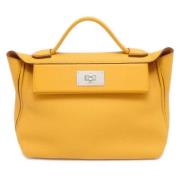 Hermès Vintage Pre-owned Laeder handvskor Yellow, Dam