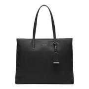 Calvin Klein Allover Print Shopper Väska Black, Dam