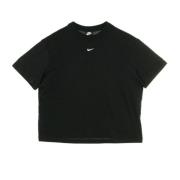 Nike Essentiell Cropped T-shirt Svart/Vit Black, Dam