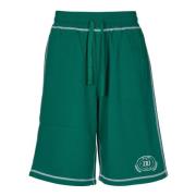 Dolce & Gabbana Jersey Jogging Bermuda Shorts med Logo Green, Herr